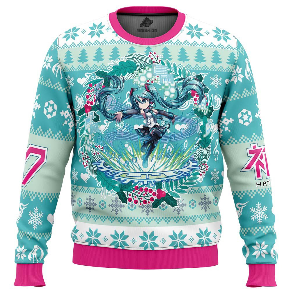 20251125-111900 Christmas Symphony Hatsune Miku Ugly Christmas Sweater - Image 1