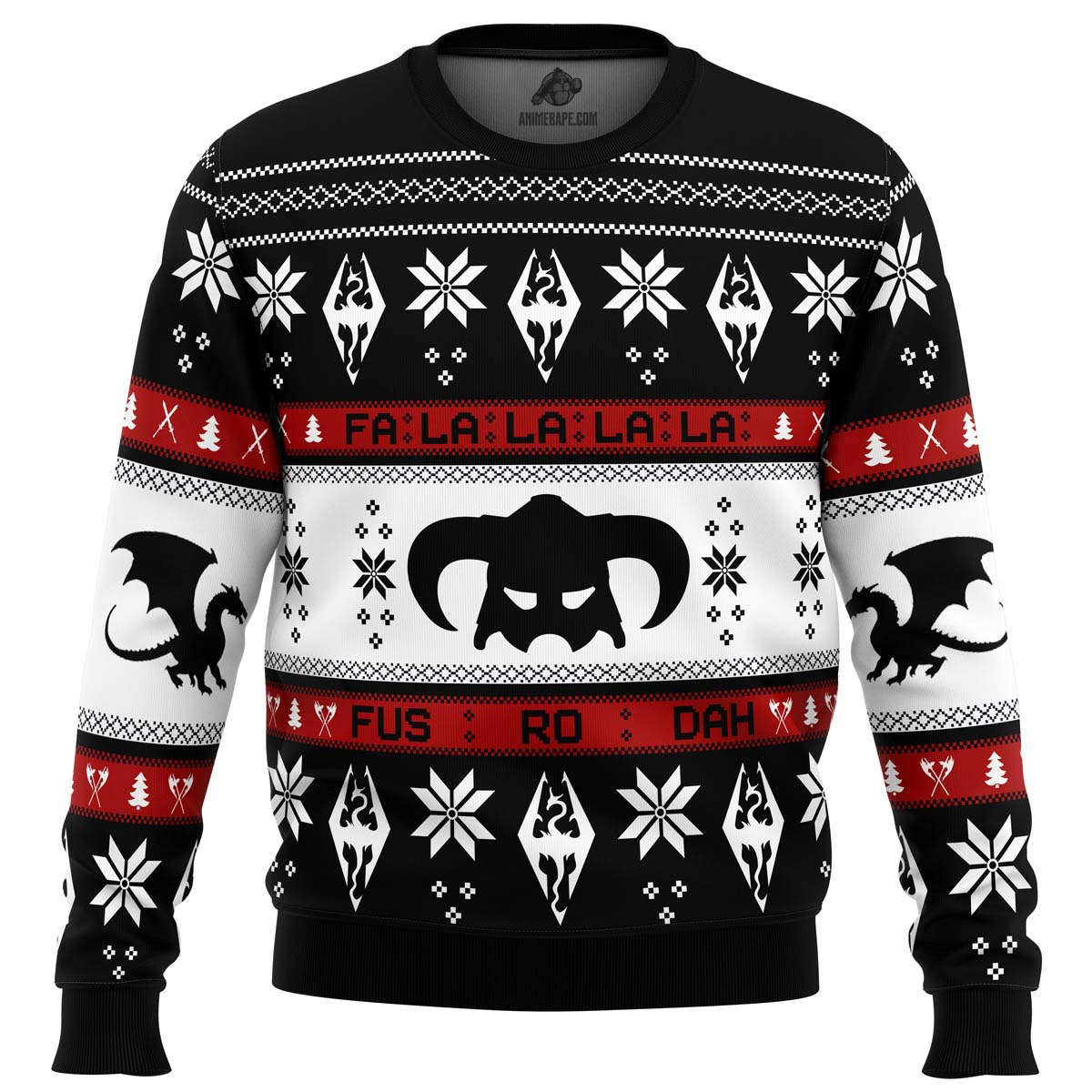20251204-162009 Skyrim Fusrodah Ugly Christmas Sweater - Image 1