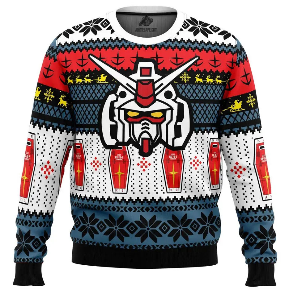 RX 78 Gundam Ugly Christmas Sweater RX 78 Gundam Ugly Christmas Sweater - Image 1