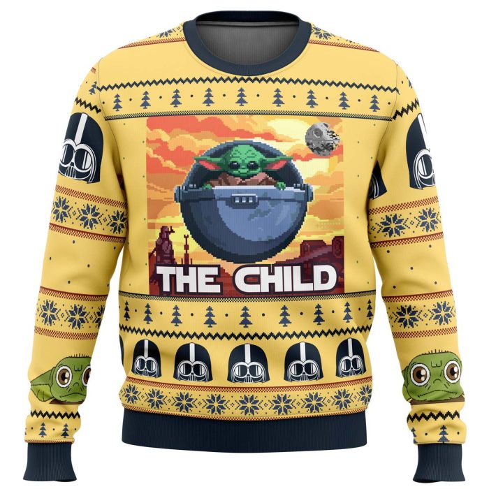 Baby Yoda the Child Mandalorion Star Wars Ugly Christmas Sweater - Image 1