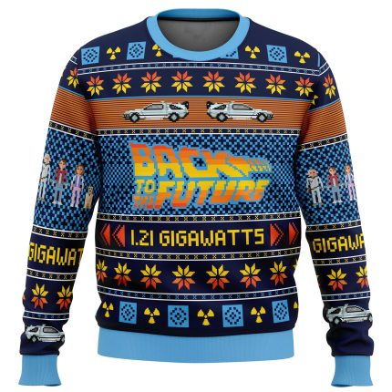 back to the future ugly christmas sweaterx5wj9
