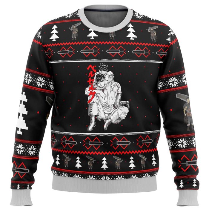 berserk guts and casca ugly christmas sweatermvryj