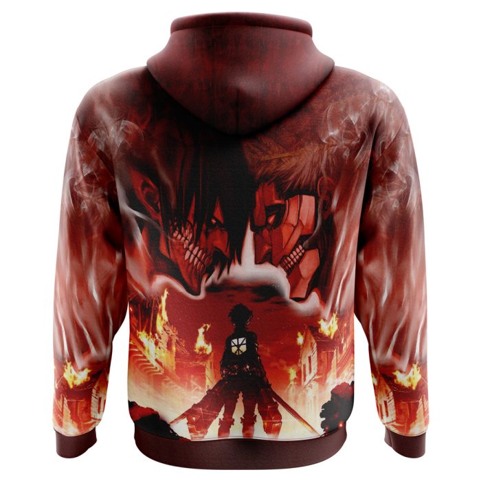 Burning Attack on Titan Hoodie - Image 2