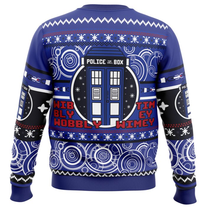 Christmas Through Time And Space Doctor Who Ugly Christmas Sweater - Image 2