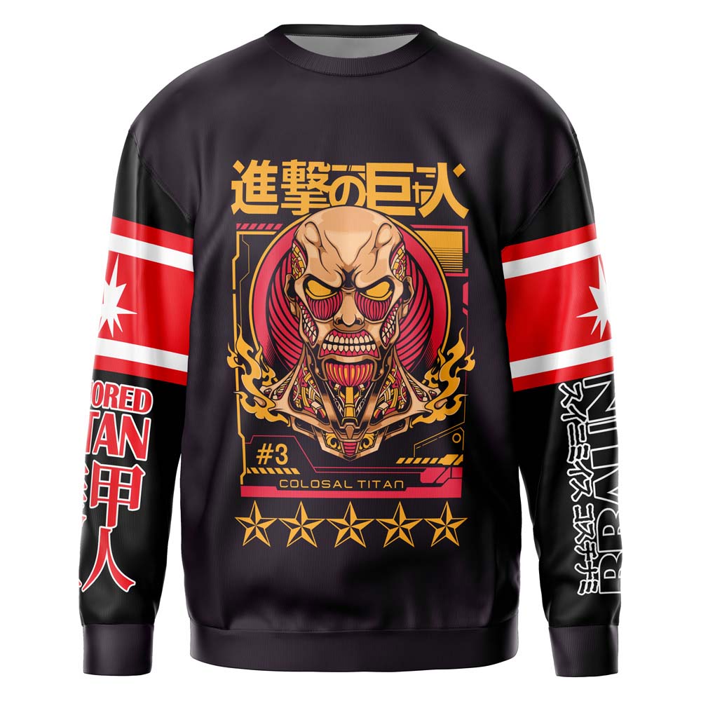 Colossal Titan Attack on Titan Streetwear Sweatshirt Colossal Titan Attack on Titan Streetwear Sweatshirt - Image 1