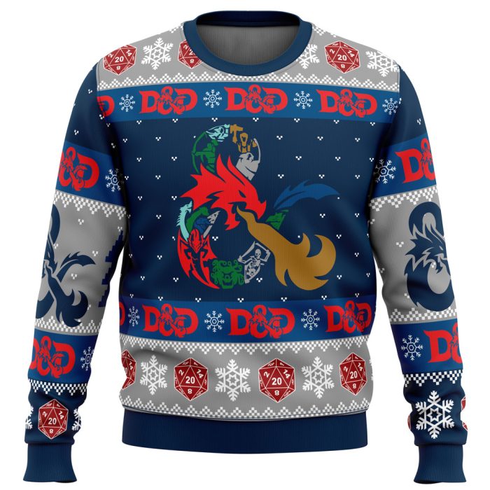D-20 Dungeons & Dragons Ugly Christmas Sweater - Image 1