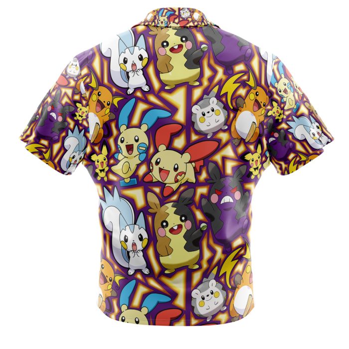 Electric Rodent Type Pokemon Pokemon Button Up Hawaiian Shirt - Image 2