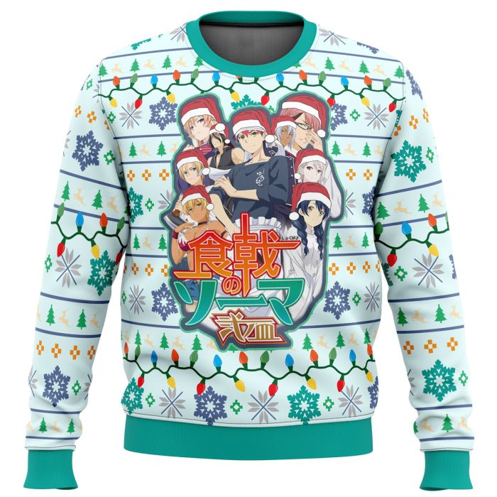 Food Wars Fight to Conquer Ugly Christmas Sweater - Image 1