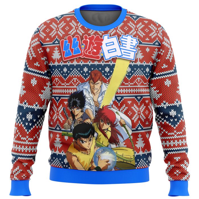 Ghost Fighter Yu Yu Hakusho Alt Ugly Christmas Sweater - Image 1