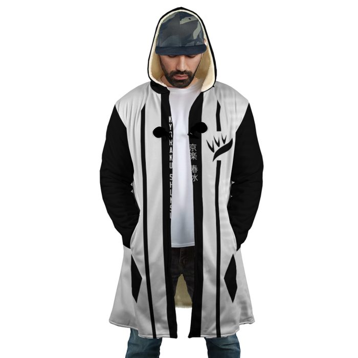 Gotei 13 8th Division Captain Kyoraku Shunsui Bleach Hooded Cloak Coat - Image 2