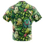 Grass Type Starters Pokemon Button Up Hawaiian Shirt - Image 2