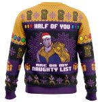 Half of You Are On The Naughty List Thanos Marvel Ugly Christmas Sweater - Image 2