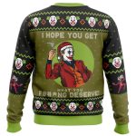 I Hope You Get What You Deserve Joker DC Comics Ugly Christmas Sweater - Image 2