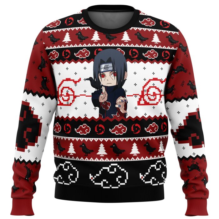 Itachi Uchiha Chibi Akatsuki Naruto Ugly Christmas Sweater - Image 1