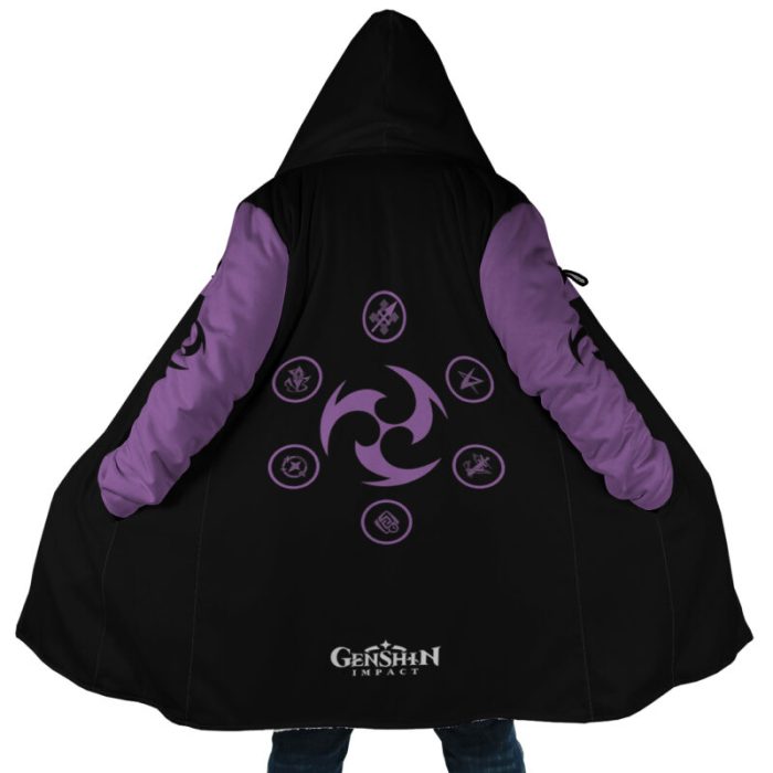 Keqing 2 Genshin Impact Hooded Cloak Coat - Image 7