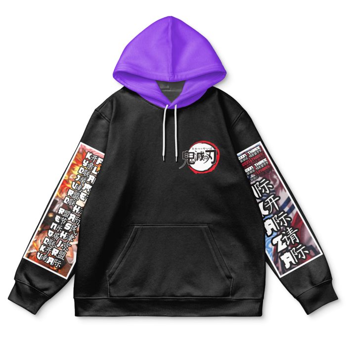 Kyojuro Rengoku vs Akaza Demon Slayer Streetwear Hoodie - Image 2