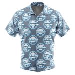 Laughing Man Ghost in the Shell Button Up Hawaiian Shirt - Image 2