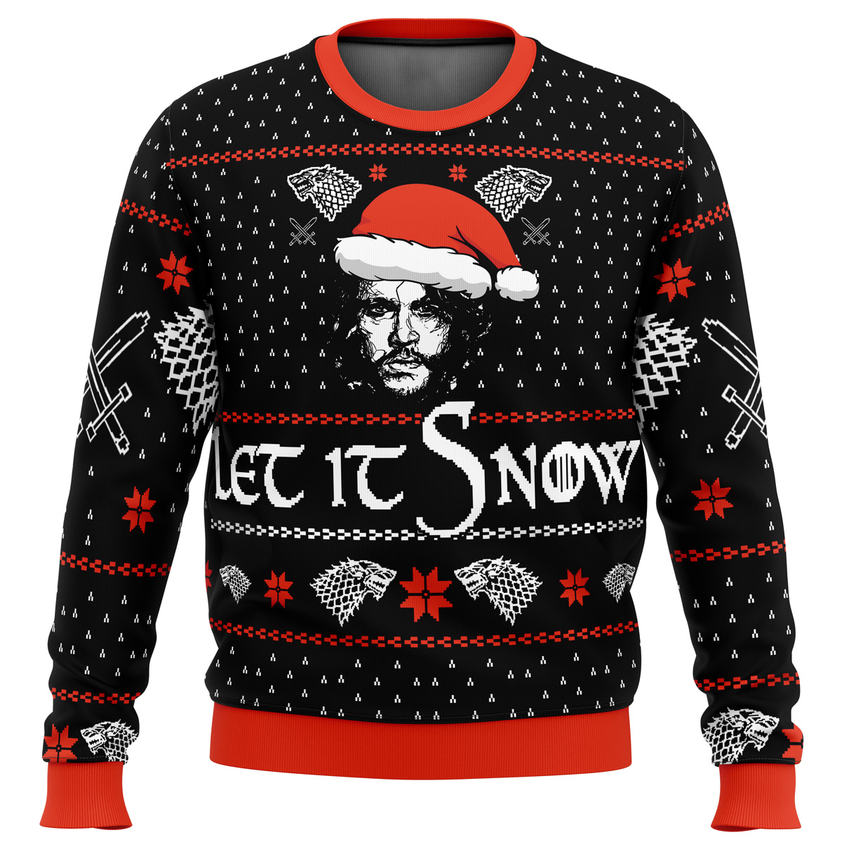Let it Snow Jon Game of Thrones Ugly Christmas Sweater Let it Snow Jon Game of Thrones Ugly Christmas Sweater - Image 1