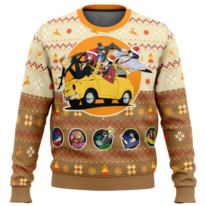 Lupin the 3rd Happy Trip Ugly Christmas Sweater - Image 1