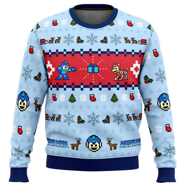 Mega Man Mega Holiday Ugly Christmas Sweater - Image 1