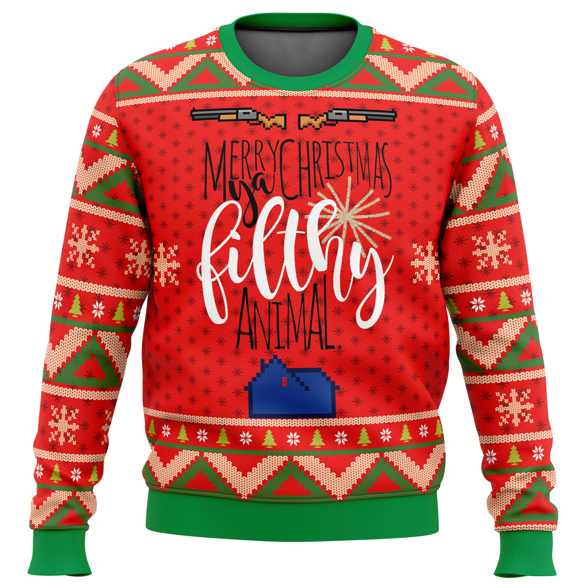 Moletom Natalino 'Merry Christmas Ya Filthy Animal' - Unissex E Estiloso