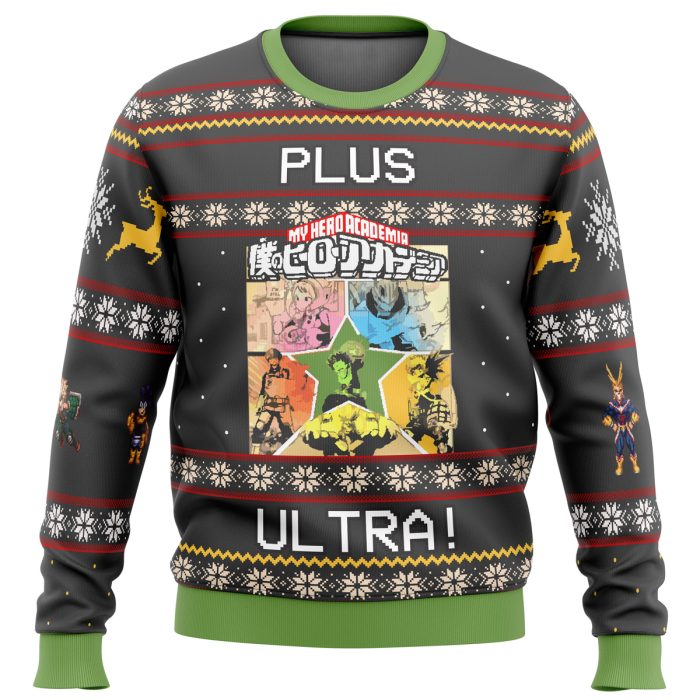 My Hero Academia Boku No Plus Ultra Ugly Christmas Sweater - Image 1
