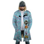 Neon FLCL Hooded Cloak Coat - Image 2
