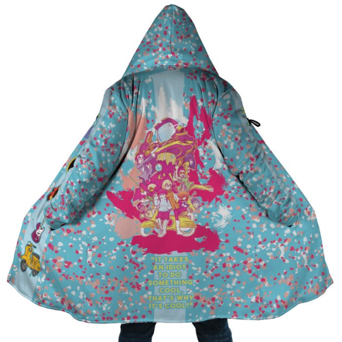 Neon FLCL Hooded Cloak Coat - Image 7