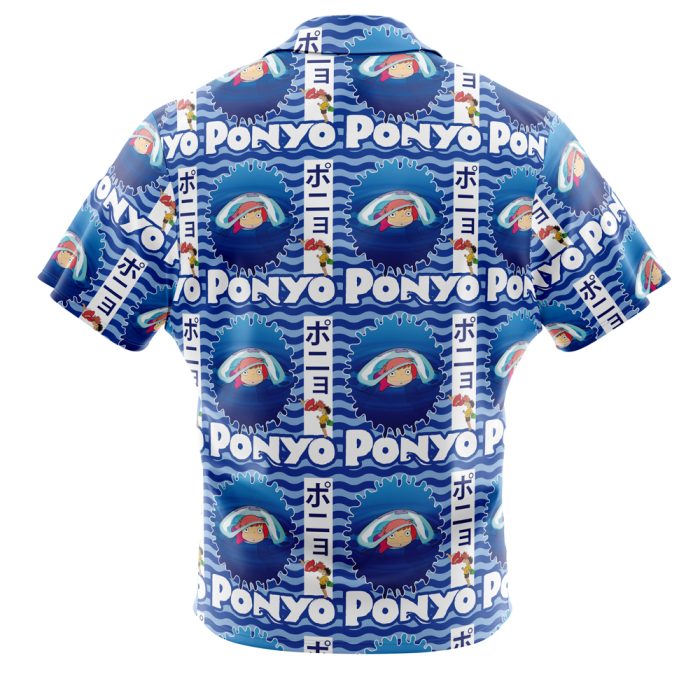 Ponyo Studio Ghibli Button Up Hawaiian Shirt - Image 2