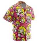 Princess Peach Super Mario Button Up Hawaiian Shirt - Image 2