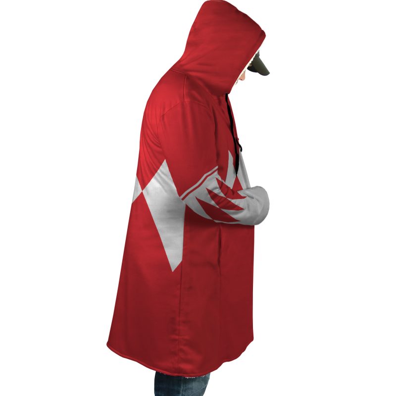 Red Ranger Mighty Morphin Power Rangers Hooded Cloak Coat - AnimeBape