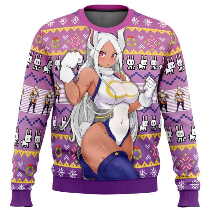Rumi Usagiyama Mirko My Hero Academia Ugly Christmas Sweater - Image 3