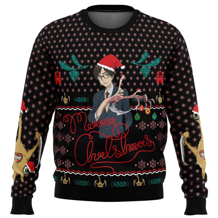 Shinichi Izumi Parasyte Ugly Christmas Sweater - Image 1