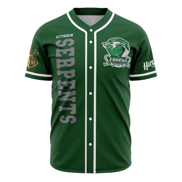 Slytherin Serpents House Harry Potter Baseball Jersey - Image 1