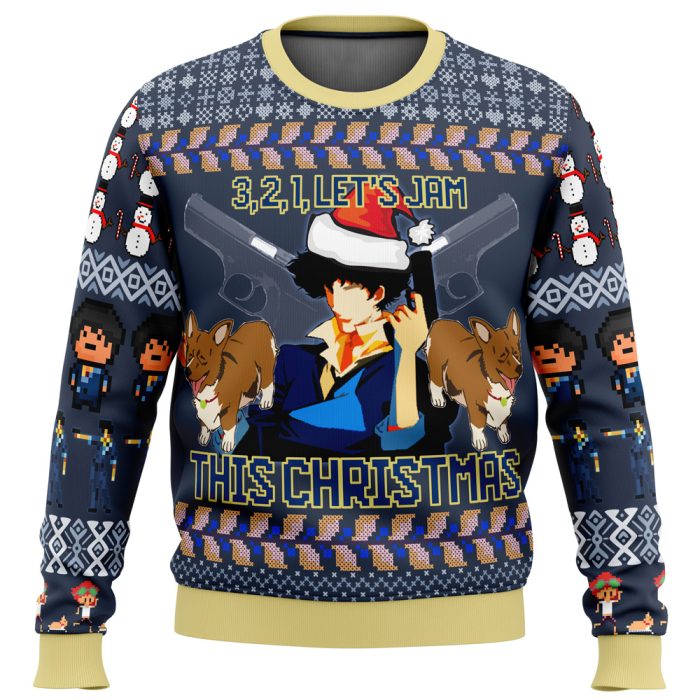 Spike Spiegel Cowboy Bebop Ugly Christmas Sweater - Image 1