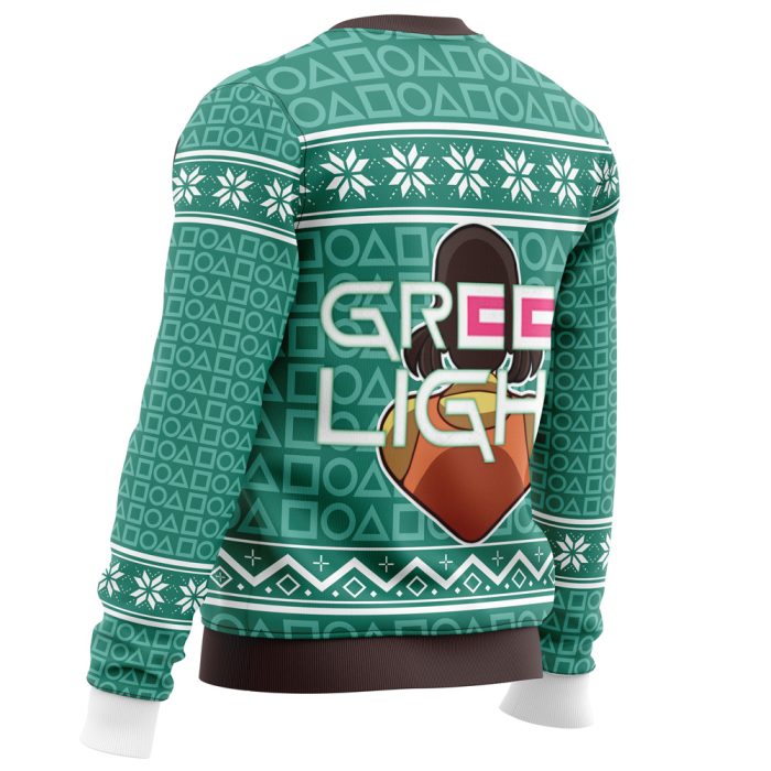 Squid Game Red Light Green Light Doll Ugly Christmas Sweater - Image 3