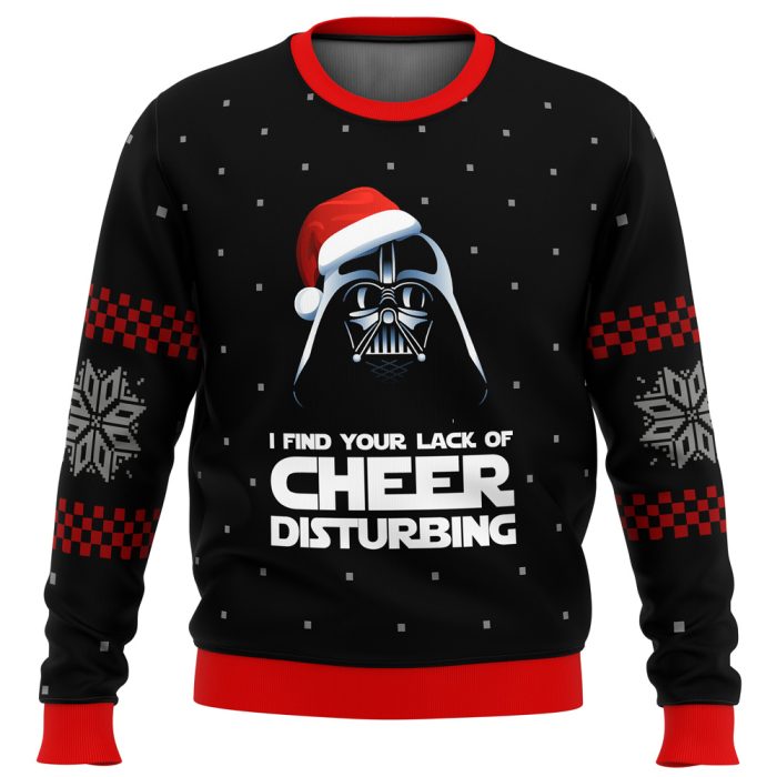 star wars vader lack of cheer ugly christmas sweateruwzgt