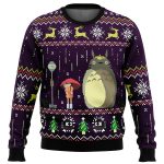 studio ghibli totoro rain miyazaki ugly christmas sweaternbylm