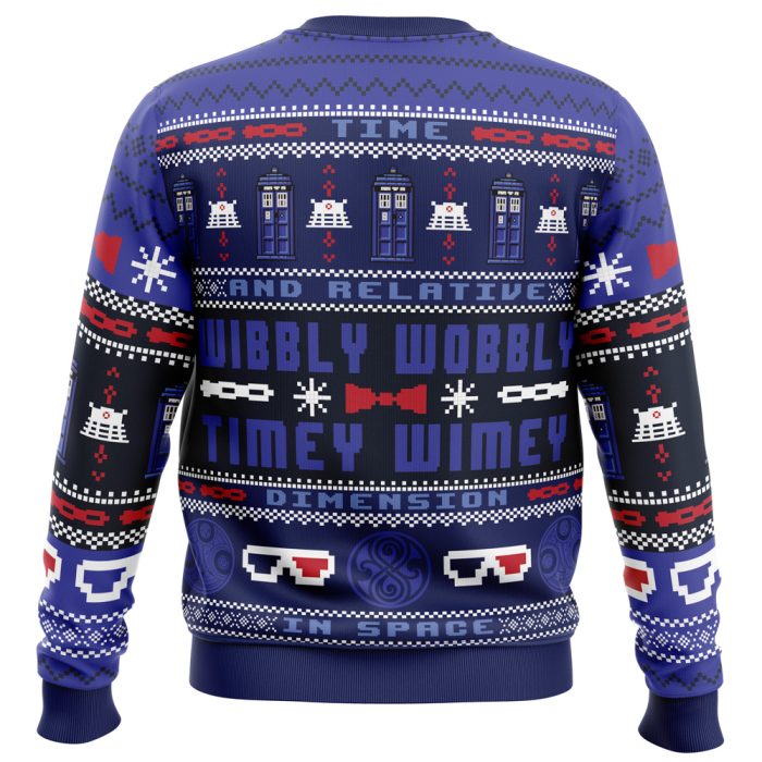 Timey Wimey Doctor Who Ugly Christmas Sweater - Image 2