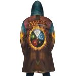 Trippy Elements of Magic the Gathering Hooded Cloak Coat - Image 5