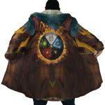 Trippy Elements of Magic the Gathering Hooded Cloak Coat - Image 6