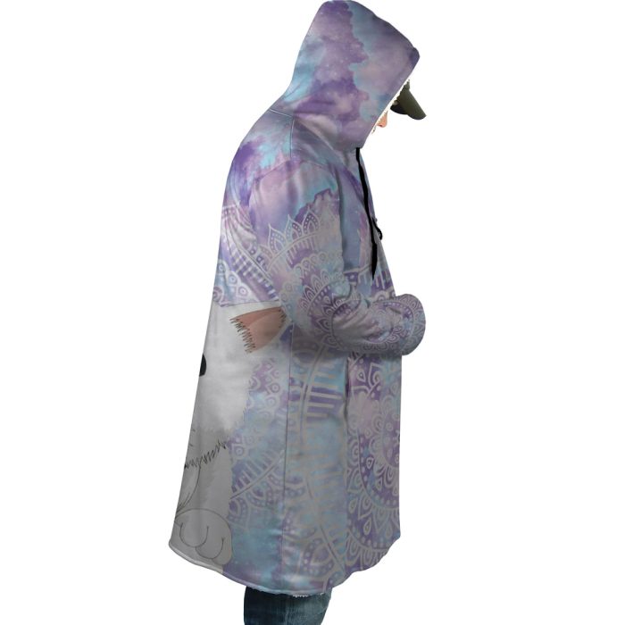 Trippy Gintoki and Sadaharu Gintama Hooded Cloak Coat - Image 3