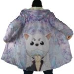 Trippy Gintoki and Sadaharu Gintama Hooded Cloak Coat - Image 6