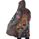 Trippy Giorno Giovanna Golden Wind Jojo's Bizarre Adventure Hooded Cloak Coat - Image 5