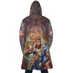 Trippy Giorno Giovanna Golden Wind Jojo's Bizarre Adventure Hooded Cloak Coat - Image 4
