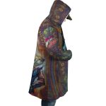 Trippy Giorno Giovanna Golden Wind Jojo's Bizarre Adventure Hooded Cloak Coat - Image 3