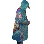 Trippy Golden Wind Squad Jojo's Bizarre Adventure Hooded Cloak Coat - Image 3