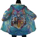 Trippy Golden Wind Squad Jojo's Bizarre Adventure Hooded Cloak Coat - Image 6