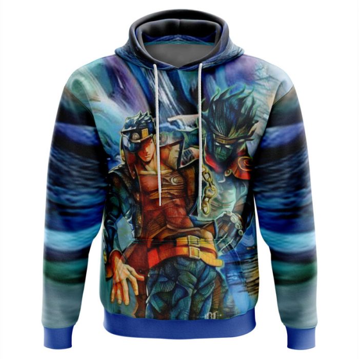Trippy Jotaro Kujo Star Platinum Jojo's Bizarre Adventure Hoodie - Image 4