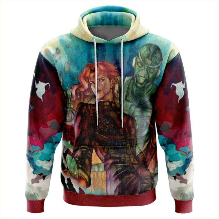 Trippy Kakyoin Hierophant Green Jojo's Bizarre Adventure Hoodie - Image 4